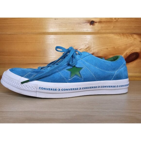 Converse One Star Low Top Pinstripe Unisex Size Men’s 10 Women’s 12 Green Teal - Picture 6 of 16